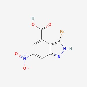 molecular formula C8H4BrN3O4 B1292459 3-Bromo-6-nitro-1H-indazole-4-carboxylic acid CAS No. 885519-63-1