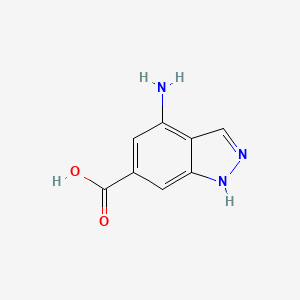 molecular formula C8H7N3O2 B1292460 4-Amino-1H-indazole-6-carboxylic acid CAS No. 885519-89-1