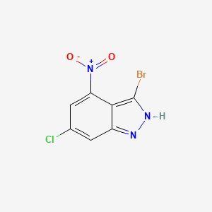 molecular formula C7H3BrClN3O2 B1292461 3-Bromo-6-chloro-4-nitro-1H-indazole CAS No. 885519-92-6