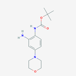 molecular formula C15H23N3O3 B12924628 tert-Butyl (2-amino-4-morpholinophenyl)carbamate 