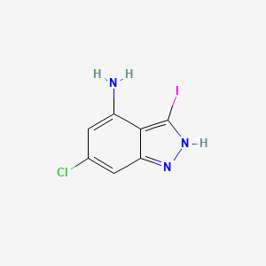 molecular formula C7H5ClIN3 B1292463 6-Chloro-3-iodo-1H-indazol-4-amine CAS No. 885520-00-3