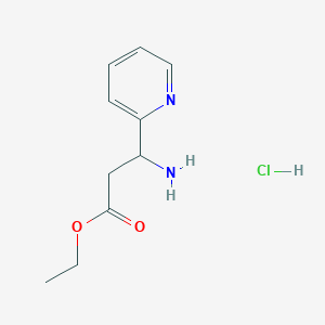 molecular formula C10H15ClN2O2 B12924703 Ethyl 3-amino-3-(pyridin-2-yl)propanoate hydrochloride 