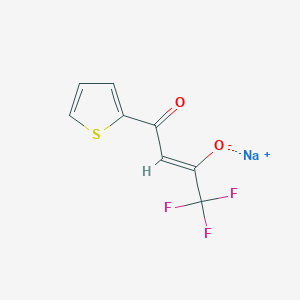 molecular formula C8H4F3NaO2S B12924717 sodium;(Z)-1,1,1-trifluoro-4-oxo-4-thiophen-2-ylbut-2-en-2-olate 