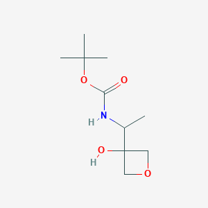 molecular formula C10H19NO4 B12924718 tert-Butyl (1-(3-hydroxyoxetan-3-yl)ethyl)carbamate 