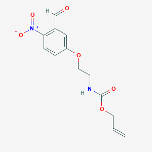 molecular formula C13H14N2O6 B12924827 Allyl (2-(3-formyl-4-nitrophenoxy)ethyl)carbamate 