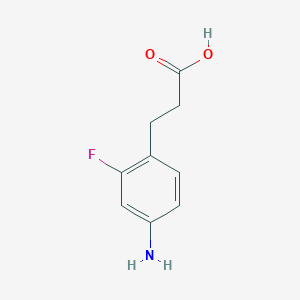 molecular formula C9H10FNO2 B1292484 3-(4-Amino-2-fluorophenyl)propanoic acid CAS No. 1373223-15-4