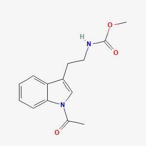 molecular formula C14H16N2O3 B12924840 Methyl (2-(1-acetyl-1H-indol-3-yl)ethyl)carbamate CAS No. 88368-97-2