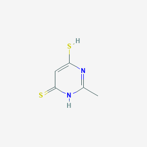 molecular formula C5H6N2S2 B12924854 2-Methyl-6-sulfanylpyrimidine-4(3H)-thione CAS No. 59669-44-2