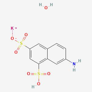 molecular formula C10H11KNO7S2 B1292499 MonopotassiuM 7-AMino-1,3-naphthalenedisulfonate Hydrate CAS No. 303137-06-6