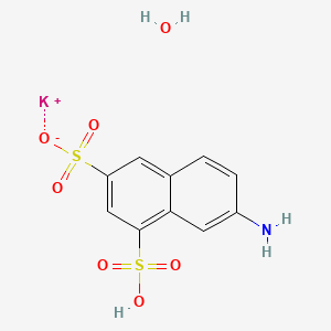 molecular formula C10H10KNO7S2 B1292499 MonopotassiuM 7-AMino-1,3-naphthalenedisulfonate Hydrate CAS No. 303137-06-6
