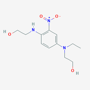 molecular formula C12H19N3O4 B012925 Ethanol,2-[[4-[ethyl(2-hydroxyethyl)amino]-2-nitrophenyl]amino]- CAS No. 104516-93-0
