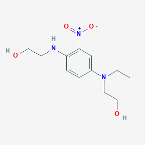 molecular formula C12H19N3O4 B012925 2-{4-[Ethyl(2-hydroxyethyl)amino]-2-nitroanilino}ethan-1-ol CAS No. 104516-93-0