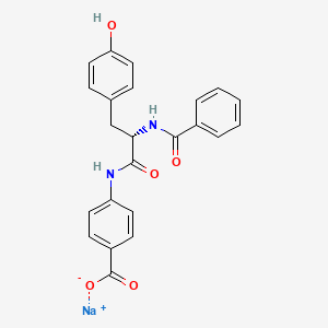 Sodium (S)-4-((2-(benzoylamino)-3-(4-hydroxyphenyl)-1-oxopropyl)amino)benzoate