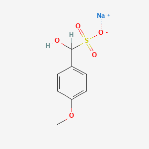 molecular formula C8H10NaO5S B1292502 Benzenemethanesulfonic acid, alpha-hydroxy-4-methoxy-, monosodium salt CAS No. 33402-67-4