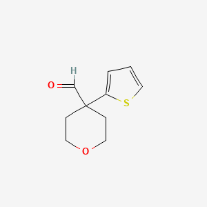 4-(Thiophen-2-yl)oxane-4-carbaldehyde