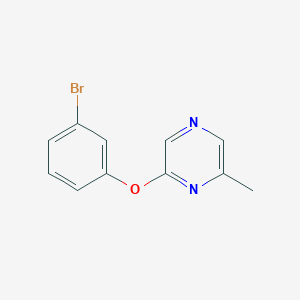 molecular formula C11H9BrN2O B1292509 2-(3-Bromophenoxy)-6-methylpyrazine CAS No. 915707-60-7