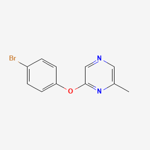 molecular formula C11H9BrN2O B1292510 2-(4-Bromophenoxy)-6-methylpyrazine CAS No. 915707-62-9