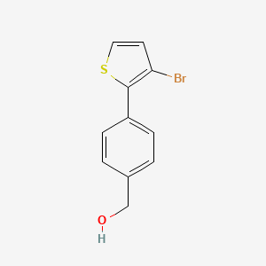 molecular formula C11H9BrOS B1292514 [4-(3-Bromothien-2-yl)phenyl]methanol CAS No. 937795-99-8