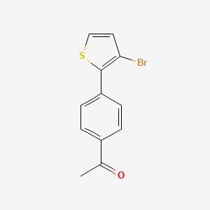 molecular formula C12H9BrOS B1292515 1-[4-(3-Bromothien-2-yl)phenyl]ethanone CAS No. 937796-01-5