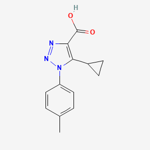 molecular formula C13H13N3O2 B1292517 5-cyclopropyl-1-(4-methylphenyl)-1H-1,2,3-triazole-4-carboxylic acid CAS No. 1017399-13-1