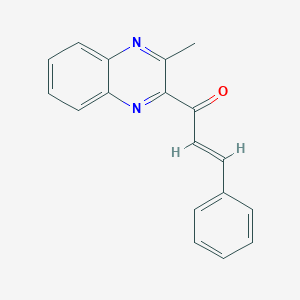 molecular formula C18H14N2O B129255 2-Cinnamoyl-3-methylquinoxaline CAS No. 80109-63-3