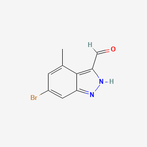 molecular formula C9H7BrN2O B1292550 6-Bromo-4-methyl-1H-indazole-3-carbaldehyde CAS No. 885521-01-7