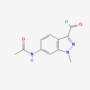 molecular formula C11H11N3O2 B12925513 N-(3-Formyl-1-methyl-1H-indazol-6-yl)acetamide CAS No. 184579-91-7