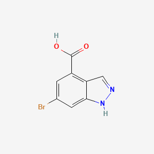 molecular formula C8H5BrN2O2 B1292552 6-Bromo-1H-indazole-4-carboxylic acid CAS No. 885523-08-0