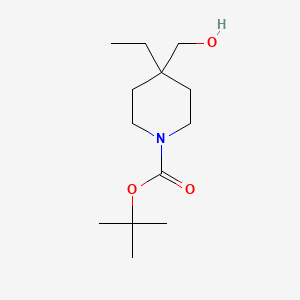 molecular formula C13H25NO3 B1292553 Tert-butyl 4-ethyl-4-(hydroxymethyl)piperidine-1-carboxylate CAS No. 885523-38-6