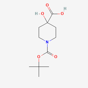 molecular formula C11H19NO5 B1292555 1-(tert-Butoxycarbonyl)-4-hydroxypiperidine-4-carboxylic acid CAS No. 495414-64-7