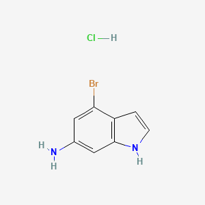 molecular formula C8H8BrClN2 B1292556 4-Bromo-1H-indol-6-amine hydrochloride CAS No. 1134753-48-2
