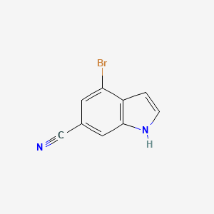 molecular formula C9H5BrN2 B1292558 4-Bromo-1H-indole-6-carbonitrile CAS No. 374633-29-1