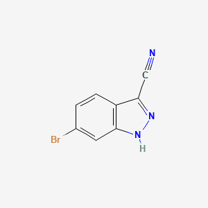 molecular formula C8H4BrN3 B1292560 6-溴-1H-吲唑-3-碳腈 CAS No. 885278-24-0