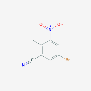 molecular formula C8H5BrN2O2 B1292562 5-溴-2-甲基-3-硝基苯甲腈 CAS No. 898746-87-7