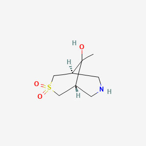molecular formula C8H15NO3S B12925632 Rel-(1R,5S)-9-hydroxy-9-methyl-3-thia-7-azabicyclo[3.3.1]nonane 3,3-dioxide 