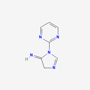 molecular formula C7H7N5 B12925650 1-(pyrimidin-2-yl)-1H-imidazol-5(4H)-imine CAS No. 88945-45-3