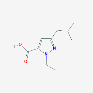 molecular formula C10H16N2O2 B1292569 1-Ethyl-3-isobutyl-1H-pyrazole-5-carboxylic acid CAS No. 1015845-75-6