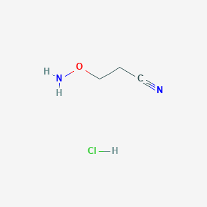 molecular formula C3H7ClN2O B1292570 3-(3-AMINOOXY)-PROPANYLNITRILE HYDROCHLORIDE CAS No. 5251-74-1