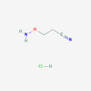 molecular formula C3H7ClN2O B1292570 3-Aminooxypropanenitrile;hydrochloride CAS No. 5251-74-1