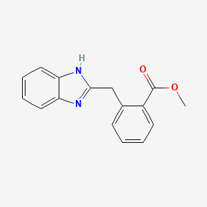 molecular formula C16H14N2O2 B12925701 Methyl 2-[(1H-benzimidazol-2-yl)methyl]benzoate CAS No. 62513-27-3