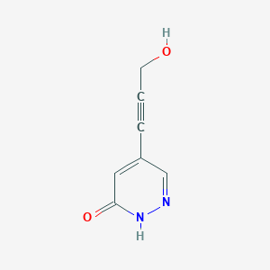 molecular formula C7H6N2O2 B12925704 5-(3-Hydroxyprop-1-yn-1-yl)pyridazin-3(2H)-one CAS No. 825634-16-0