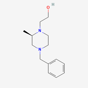 molecular formula C14H22N2O B1292572 (R)-4-benzyl-1-hydroxyethyl-2-methyl piperazin 