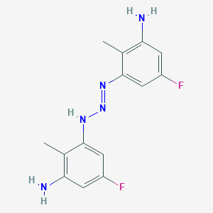 molecular formula C14H15F2N5 B1292573 3-[3-(3-Amino-5-fluoro-2-methylphenyl)-1-triazen-1-yl]-5-fluoro-2-methyl-aniline 