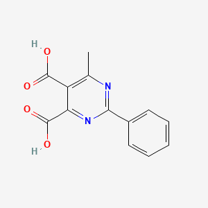 molecular formula C13H10N2O4 B12925767 6-Methyl-2-phenylpyrimidine-4,5-dicarboxylic acid CAS No. 61416-98-6