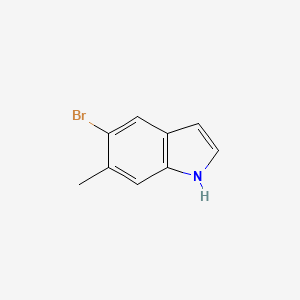 molecular formula C9H8BrN B1292579 5-溴-6-甲基-1H-吲哚 CAS No. 1000343-13-4