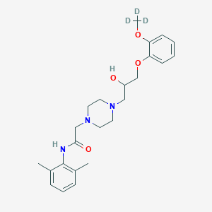 molecular formula C₂₄H₃₂D₃Cl₂N₃O₄ B129258 Ranolazine-d3 CAS No. 1054624-77-9