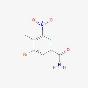 molecular formula C8H7BrN2O3 B1292582 3-Bromo-4-methyl-5-nitrobenzamide CAS No. 1000343-37-2
