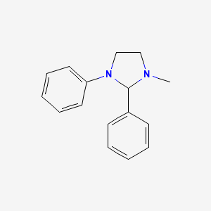molecular formula C16H18N2 B12925843 Imidazolidine, 1-methyl-2,3-diphenyl- CAS No. 146980-87-2