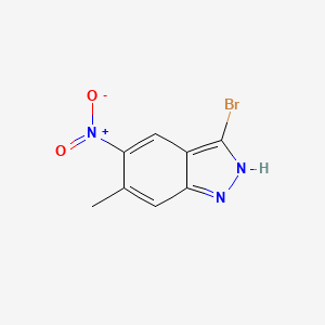 molecular formula C8H6BrN3O2 B1292585 3-溴-6-甲基-5-硝基-1H-吲唑 CAS No. 1000343-58-7