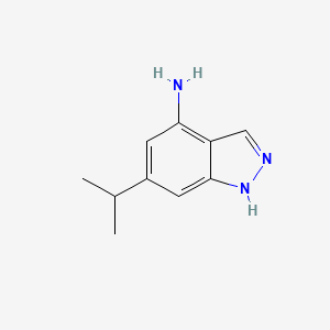 molecular formula C10H13N3 B1292589 6-(Propan-2-yl)-1H-indazol-4-amine CAS No. 1000343-74-7